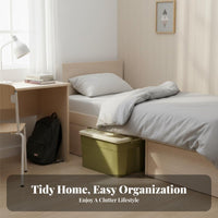 Under-Bed Rolling Bin Stackable Under-Bed Rolling Drawer With Lid for Homeowners