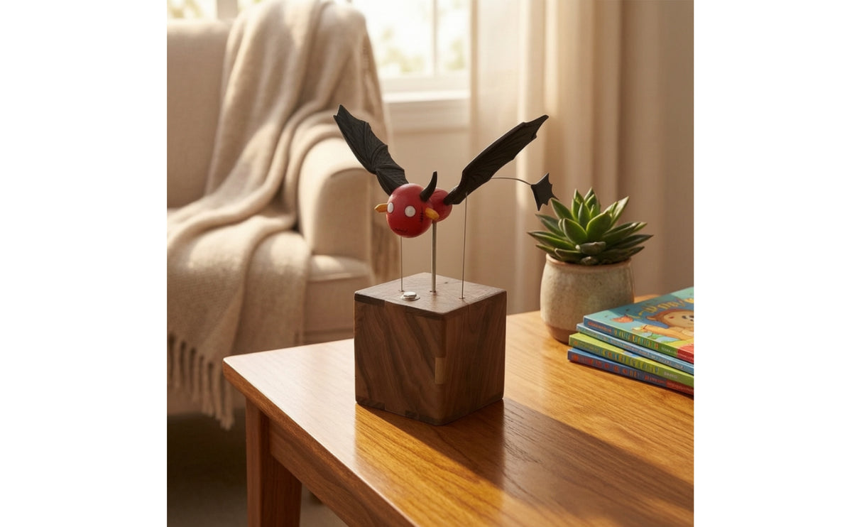 Wooden Ornament with Hovering Figure Handmade Wooden Dynamic Toy Whimsical for Desk