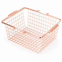 Wire-Grid Shopping Basket Sturdy Carbon Steel Basket Lightweight