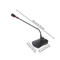 Phantom Powered Desktop Gooseneck Condenser Audio Pickup Cardioid Gooseneck Audio Pickup with Base Flexible Adjustable for Broadcasters
