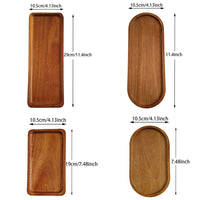 Japanese-style Acacia Wood Rectangular Serving Tray with Heat Insulation