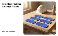 6 Pieces Snap-Fastened Hard Hats Liner Blue Helmet Sweatband Washable Reusable Headgear