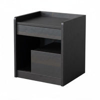 Single-Drawer End Table Italian-Inspired Nightstand Modern Design for Homeowners