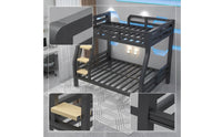 Space-Saving Metal Bunk Bed Double-Decker Bunk Bed Frame Industrial Furniture Heavy Duty for Teens, Students, Kids, Bedroom, Dorm Room, Hostel