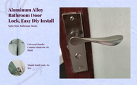 Keyless Bathroom Door Lock, Privacy Protection, Aluminum Alloy, Easy Installation, Childproof, Universal Fit