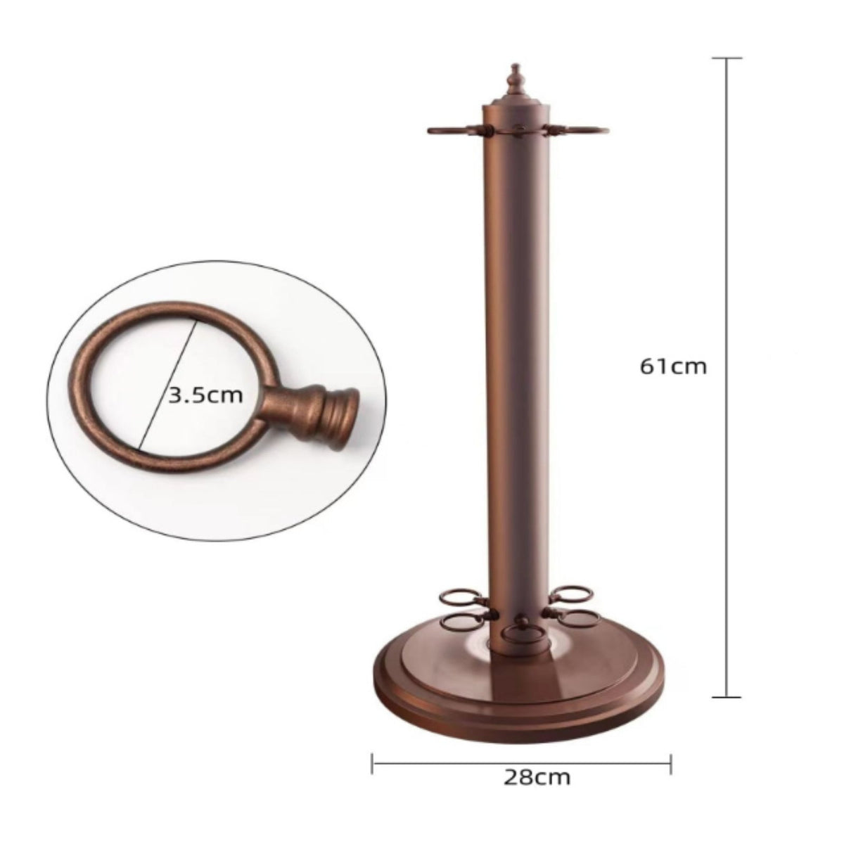 6-Hole Cue Rack Organized Display Metal Billiard Cue Stand Easy to Reach