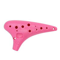 12 Hole Alto Flute, Lightweight Melodious Ocarina for Beginners, Musical Instrument Gift for Kids Adults, Teaching Ocarina with Velvet Bag
