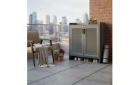 Waterproof Aluminum Shoe Cabinet Large Capacity Freestanding Shoe Storage Cabinet Formaldehyde-Complimentary Household Furniture Minimalist Design for Outdoor, Balcony