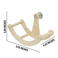 Bird Solid Wood Running Wheel for Parrot Exercise, Pet Bird Wheel for Indoor Activity, Wooden Exercise Wheel