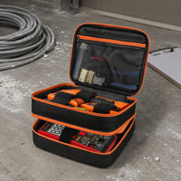 Tool Storage Case Easy to Carry Two-Tier-Layer Tool Case Multipurpose