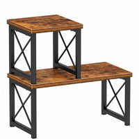 Twotier Desk Shelf uncoveredFrame Rectangular Desktop Stand Space Saving