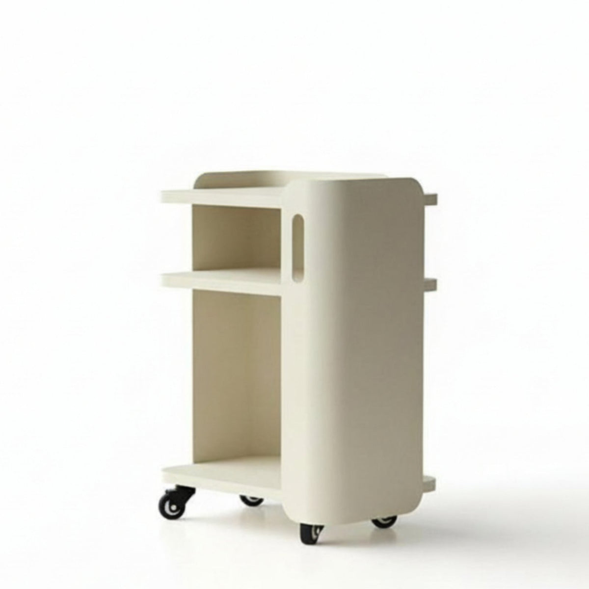 2-Tier Rolling Side Table Multi-Functional 2-Tier Rolling Table space-efficient Design