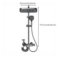 Brass thermostatic shower, rainfall head