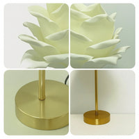 Decorative Lamp with Flower Shade Romantic Petal Table Lamp Corded Cozy for Bedroom, Dorm Room
