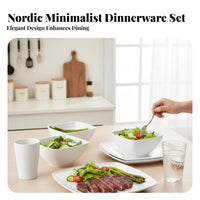 Wheat Tableware Set Square Plate Salad Bowl Mug Modern Minimalist Gift