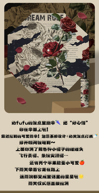 【宫廷风玫瑰雨伞】油画质感红玫瑰全自动女士遮阳防紫外线太阳伞