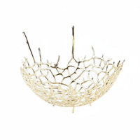 Metal Wire Fruit Bowl Breathable opening Design Gold Wire Decorative Bowl Space Saving Household Decor for Living Room