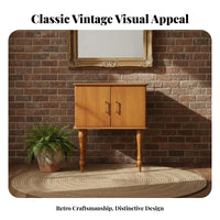 2-Door Storage Chest Vintage design Sideboard Distressed Finish adaptable Use for Homeowners, Adults, Entryway, Hallway, Bedroom