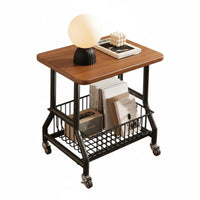 2-Tier Rolling End Table Minimalist Design 2-Tier Rolling representative of Small rooms