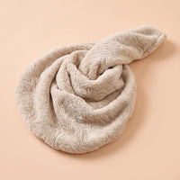 Fleece Drying Turban with Jacquard Weave, Microfiber Towel for Adults Post Bath Morning Routine, 25 x 65 cm