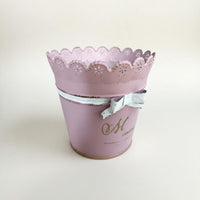 3 Pieces Bow Metal Planter French Design Metal Flower Pot for Tabletop, Garden