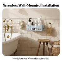 Adhesive Shower organizer No Drilling Multi-Tier surface Organizer Space-Saving