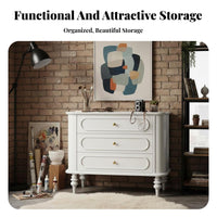2-Drawer Bedside Table Distressed Finish Nightstand Vintage design areaSaving for Apartment Dwellers, Bedroom, Home Office