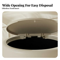 Stylish Design Uncovered Top Cylinder Bin Wide Opening Uncovered-Top Garbage Bin Sturdy Decorative Trash Can Thickened Long-Lasting Material for Children, Students, Living Room, Bedroom, Office