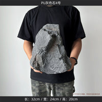 Simulated Black Mountain Stone Floor Decoration