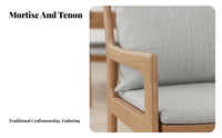 Upholstered Armchair Nordic Design Dining Chair Minimalist Aesthetic With Armrests for Adults, Restaurant, Home Office