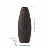 3 Pieces Carved Metal Vase Vintage Look Metal Vase Centerpiece for Living Room