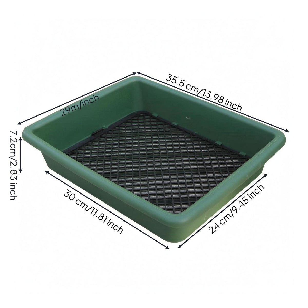 Plastic Soil Sieve Shallow Sifting Pan Side Grip for Gardening