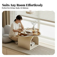 3 Pieces 3 Piece Tatami Table Set Long-Lasting Construction for Students