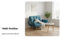 Adjustable Sleeper Loveseat Foldable Adjustable Floor Loveseat Small Space Suitable Tri-Function Multifunctional Design