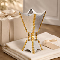 Arabic-Design Incense Burner Silver Finish Zinc Alloy Incense Burner Home Decor Classical Decorative