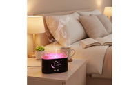 Quiet Operation Crystal Mineral Lamp Humidifier 2-in-1 Design Mineral Rock Aroma Dispenser Adjustable Brightness Colorful LED Mist Generator Auto Shut-Deactivate for Children, Bedroom, Desk, Office, Nursery