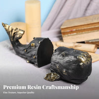 Creative Design Marine Mammal Bookend Handmade Split Marine Mammal Book Holder Vintage Design for Home Decorators, Students, Study Room