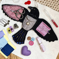 Crow Sewing Kit Portable Crow Sewing Pouch Lightweight for Travel