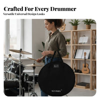 Zippered Pocket Padded Cymbal Bag Clear Label Window 22 Inch Cymbal Bag