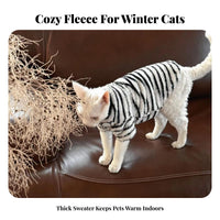 Hairless Cat Sweater Comfortable Hairless Cat Fleece Shirt Soft Pet Clothing for Cats, Kittens, Cold Weather, Daily Wearing