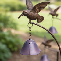 Metal Hummingbird Sculpture Outdoor Decoration Hummingbird Garden Stake Weather-Resistant Bird Garden Stake
