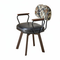 Patterned Backrest Task Chair Ergonomic Design Swivel Seat Long-Session Comfort