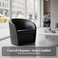 Curved Armchair Nordic Aesthetic Single Sofa Light Luxury Soft Upholstery for Homeowners, Reception Area, Bedroom