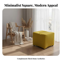 Sculptural Cube Stool Nordic design Ottoman adaptable for Lounge Area, Entryway