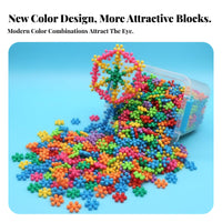 DIY Snowflake Building Blocks Educational Flower Shaped Connecting Toy Rotatable for Toddlers