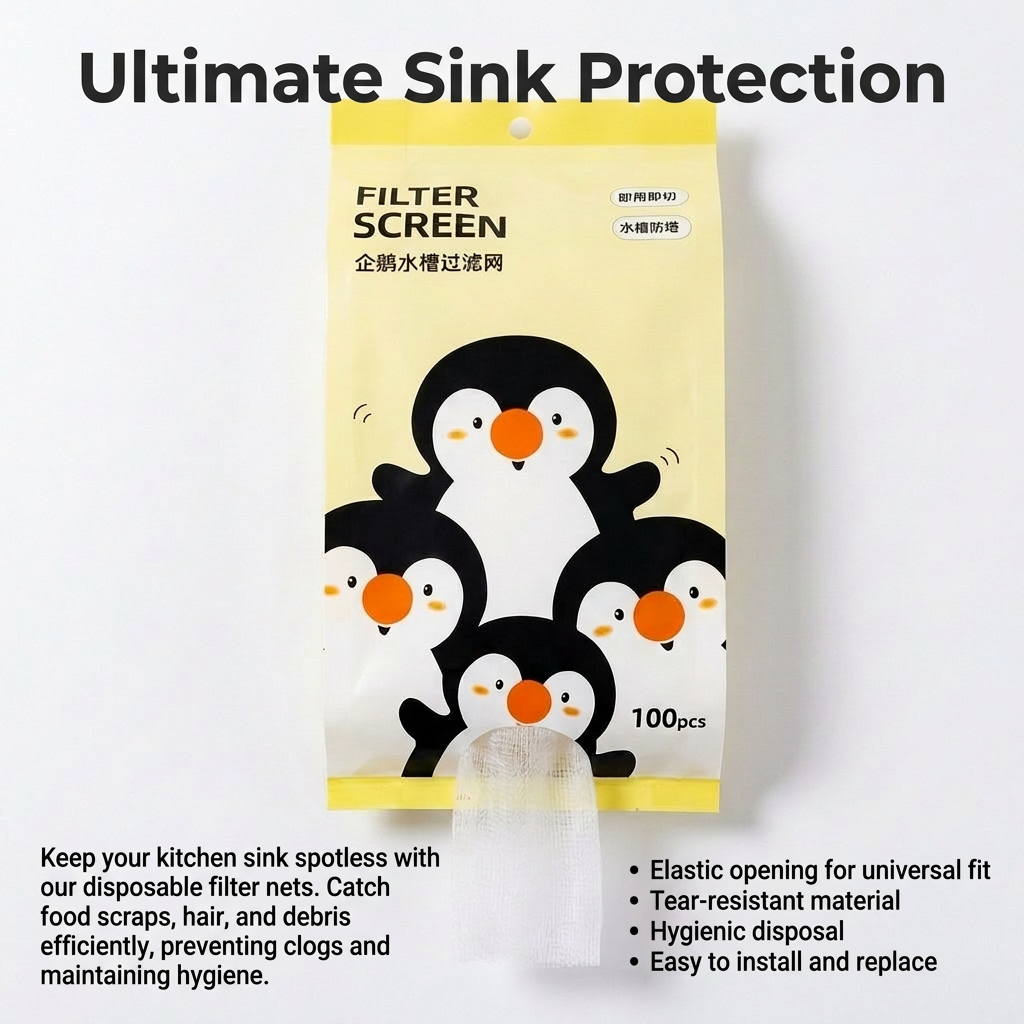 100 Pack Sink Strainer Mesh Bags, Kitchen Filter Drain Food Catcher, Lightweight Protector for Busy Households