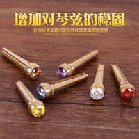 Brass Guitar Bridge Pins for Acoustic Folk Guitars - Enhanced Sustain & Tone