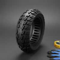 Never Flat 10x2.70-6.5 Solid Tire Shock-Absorbing Solid Scooter Tire High-Grip Tread Pattern
