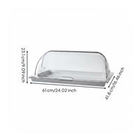 Plastic Dome Cover Tray Stable Base Serving Tray with Lid Shatter-Proof