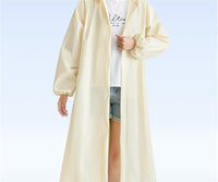 Extra-Thick Draped Long Raincoat for Adults, One-Piece Walking Style